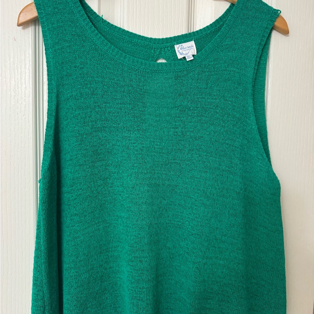 Blue Rain Teal Sleeveless Knit Tank